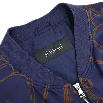 Gucci 2013 Zip Up Silk Jacket Navy #58