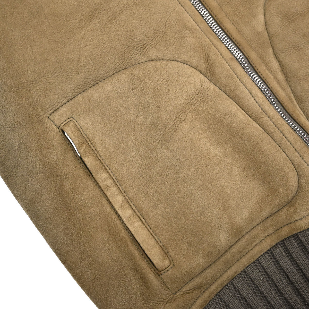 Gucci Mouton Hooded Zip Up Jacket Lambskin Brown #48