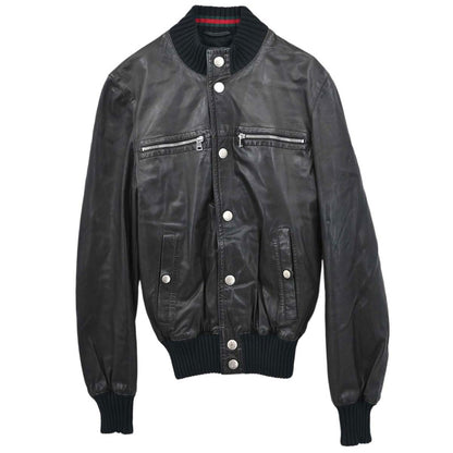 Gucci Calf Leather Jacket Black #44