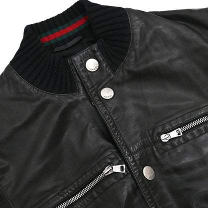 Gucci Calf Leather Jacket Black #44