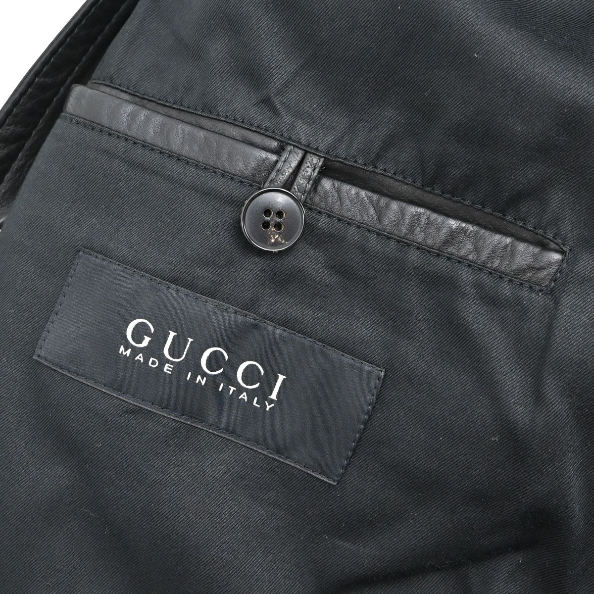 Gucci Calf Leather Jacket Black #44