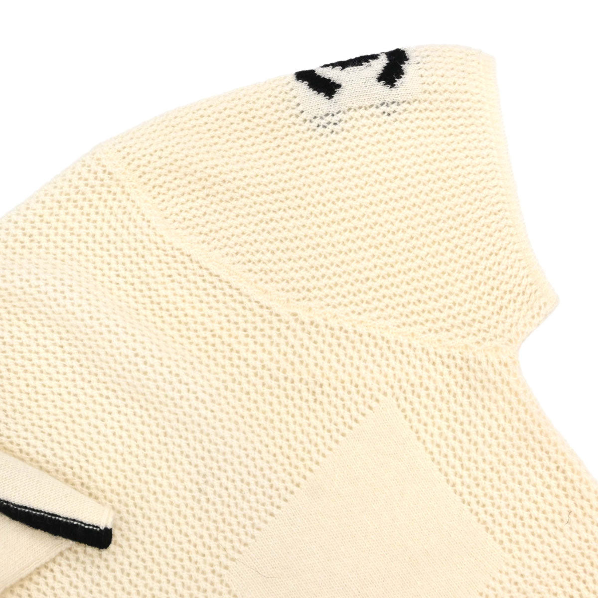 Chanel 2001 Short Sleeve Knit Top Ivory #42