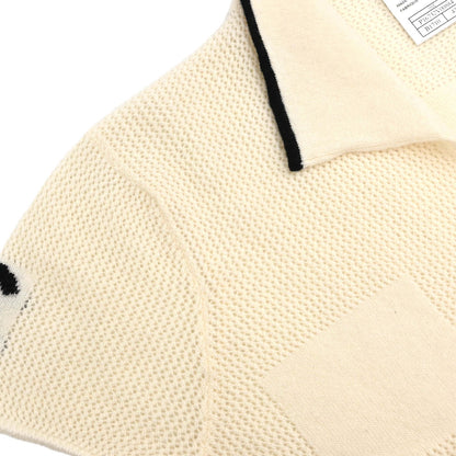 Chanel 2001 Short Sleeve Knit Top Ivory #42