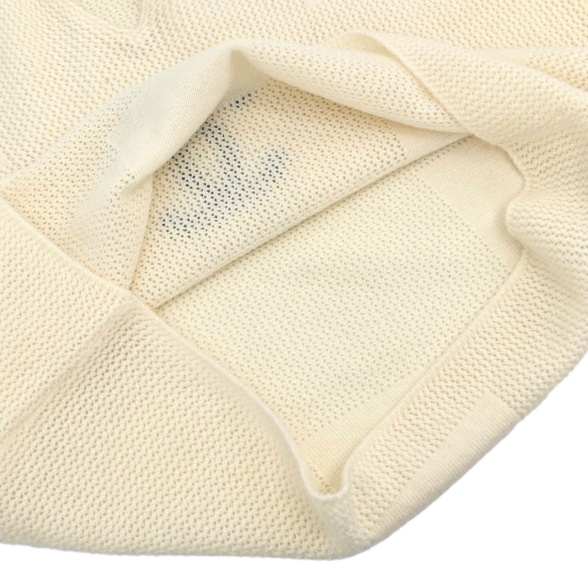 Chanel 2001 Short Sleeve Knit Top Ivory #42