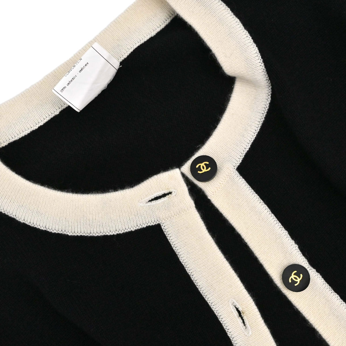 Chanel 1996 Set Cardigan Top Black #44