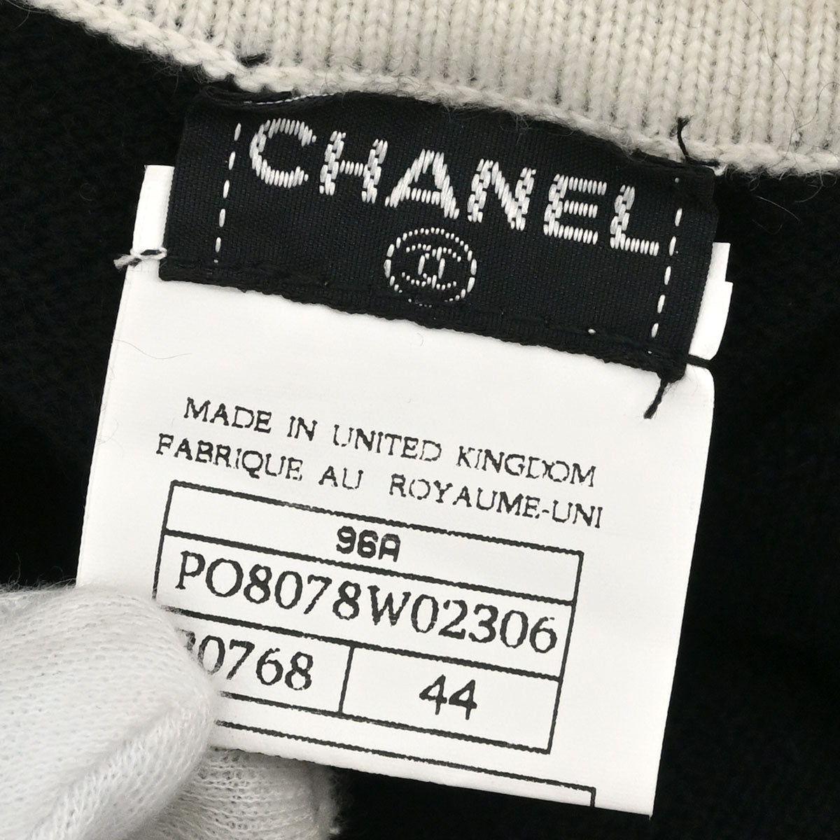 Chanel 1996 Set Cardigan Top Black #44
