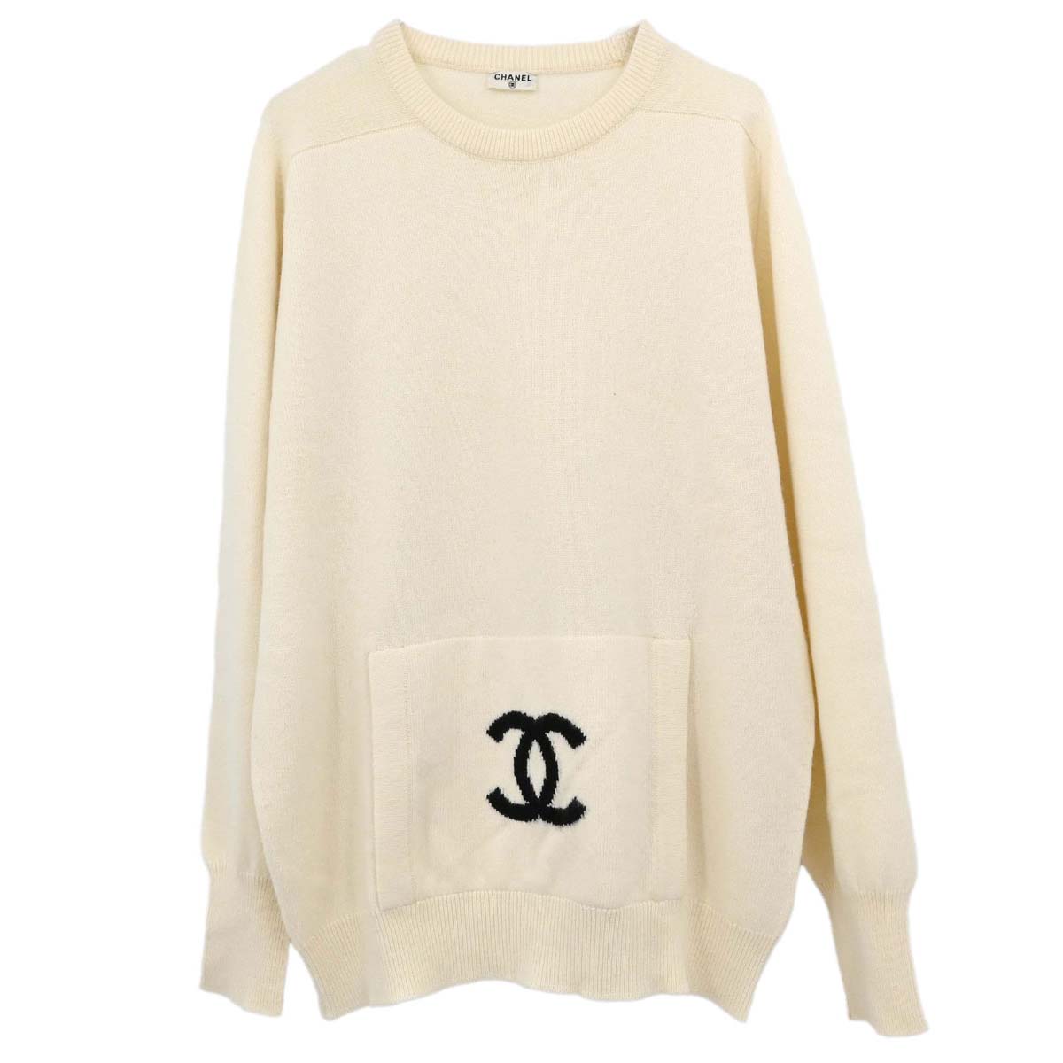 Chanel Pullover Sweater Top Ivory