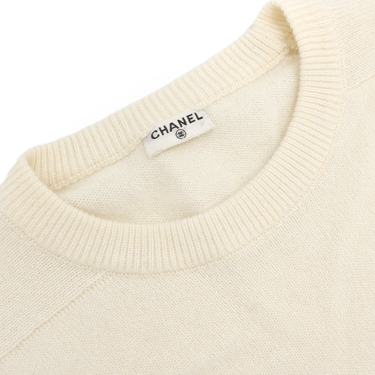 Chanel Pullover Sweater Top Ivory