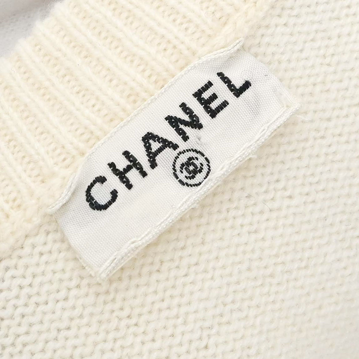 Chanel Pullover Sweater Top Ivory