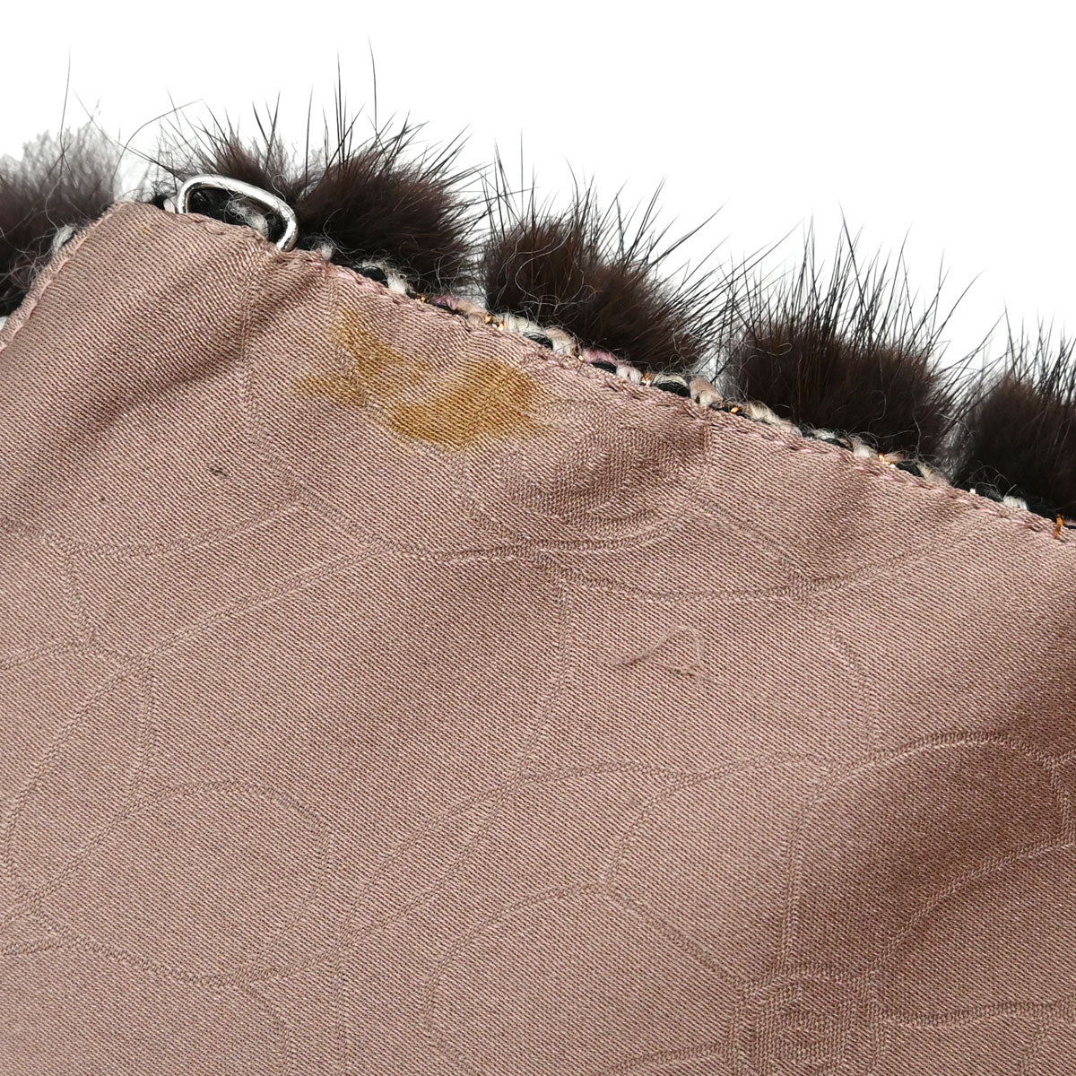 Chanel 2003 Mink Fur Trim Tweed Jacket #42