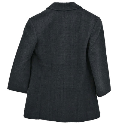 Chanel 2012 Double Breasted Jacket Tweed Black #34