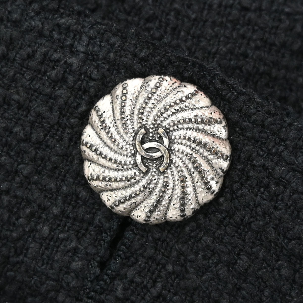Chanel 2012 Double Breasted Jacket Tweed Black #34