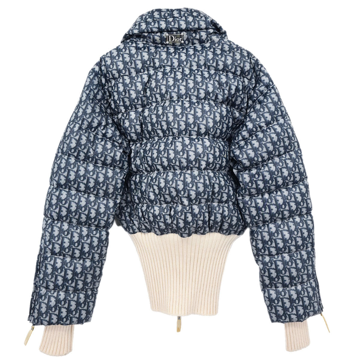 Christian Dior 2003 Zip Up Puffer Jacket Trotter Navy #40