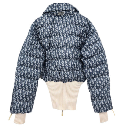 Christian Dior 2003 Zip Up Puffer Jacket Trotter Navy #40