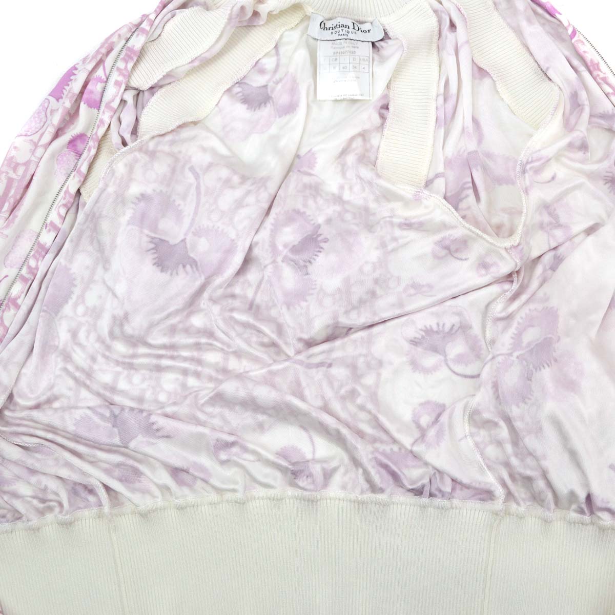 Christian Dior 2005 Trotter Print Zip Up Jacket Pink #36