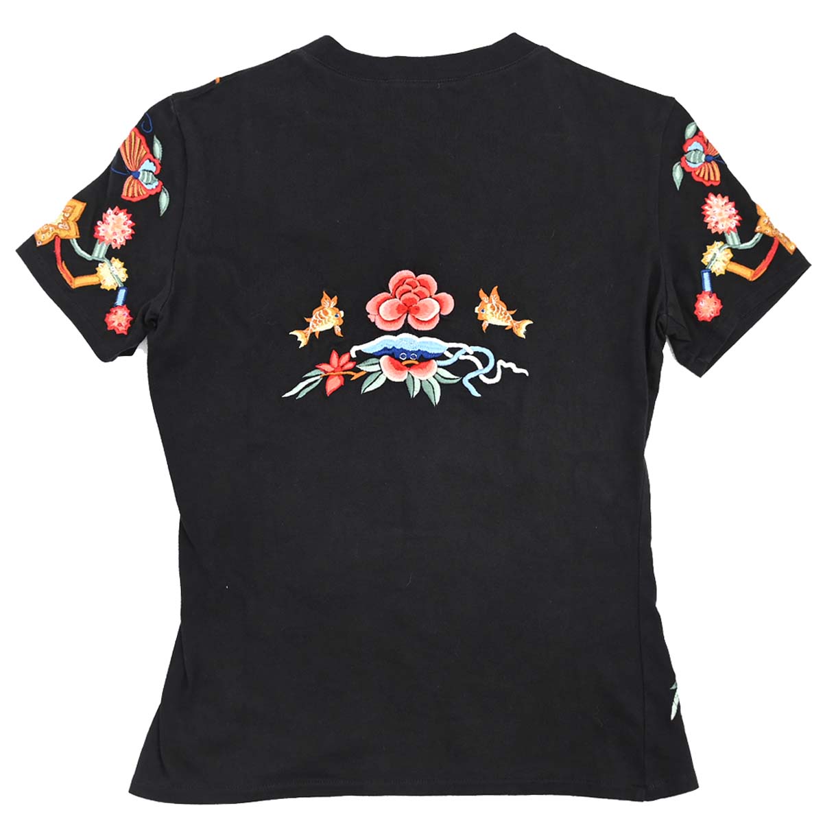 Christian Dior 2001 T-shirt Top Embroidery Sequins Black #36