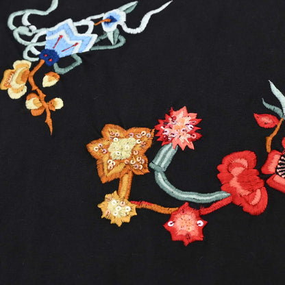 Christian Dior 2001 T-shirt Top Embroidery Sequins Black #36
