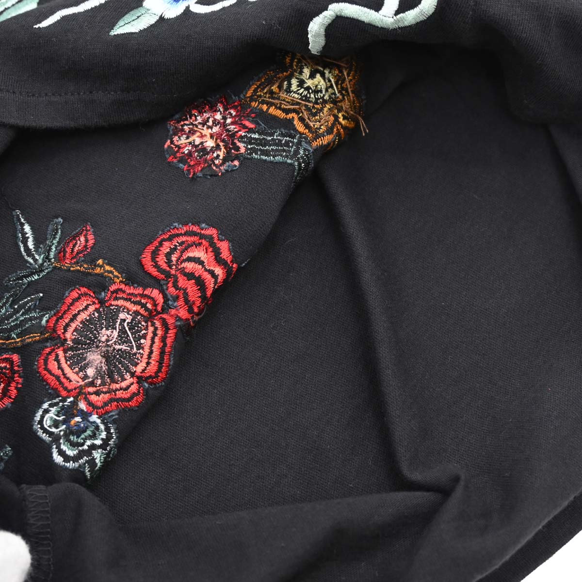 Christian Dior 2001 T-shirt Top Embroidery Sequins Black #36