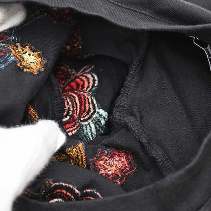 Christian Dior 2001 T-shirt Top Embroidery Sequins Black #36