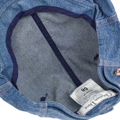 Christian Dior Denim Hunting Cap #58 Small Good