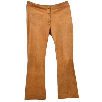 Christian Dior 2002 Goatskin Leather Pants Brown #34