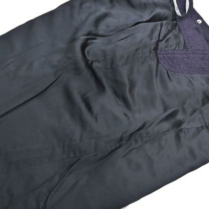 Christian Dior 2000 Asymmetric Wool Mohair Skirt Purple Black #36