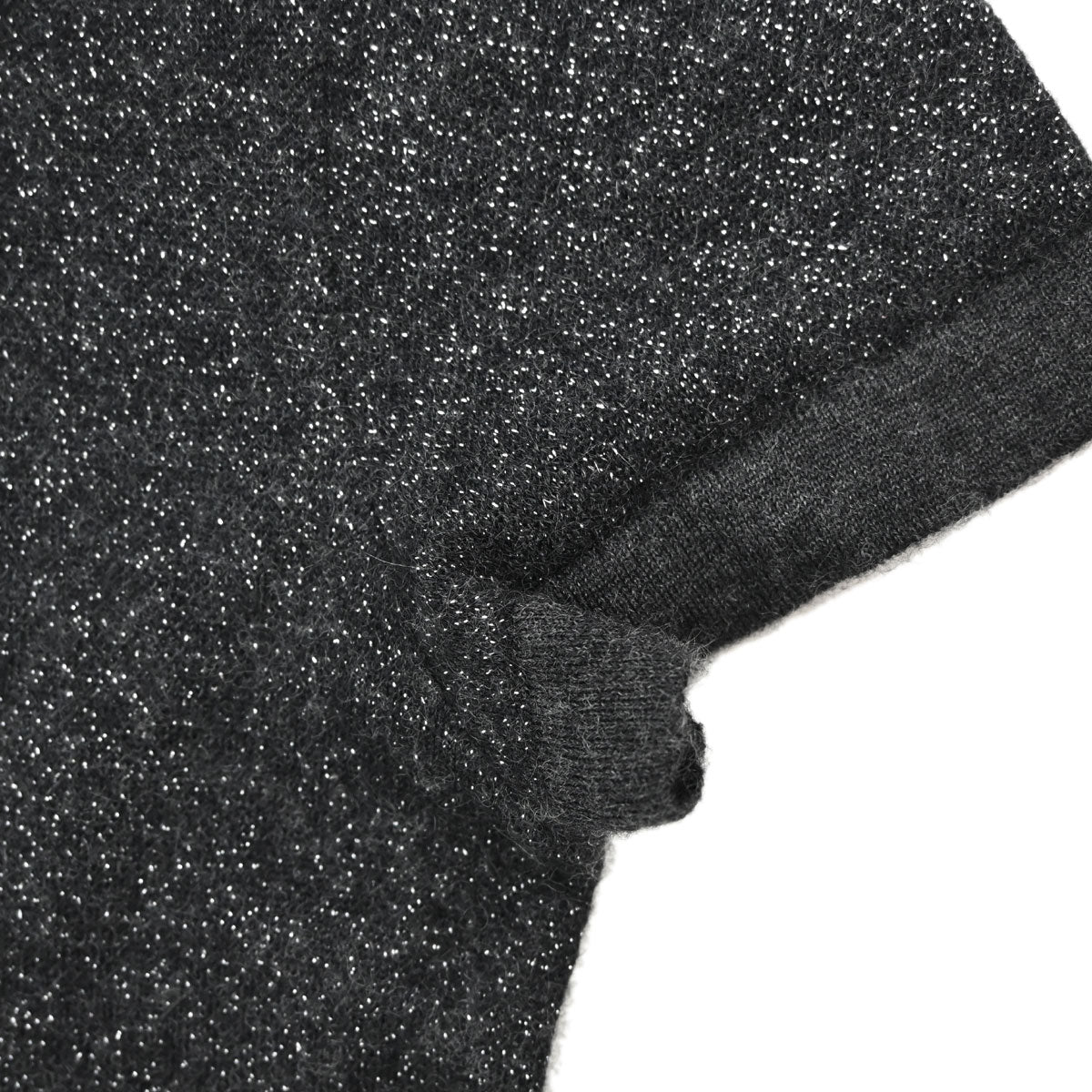 Chanel 2006 Short Sleeve T-shirt Glitter Top Dark Gray #38
