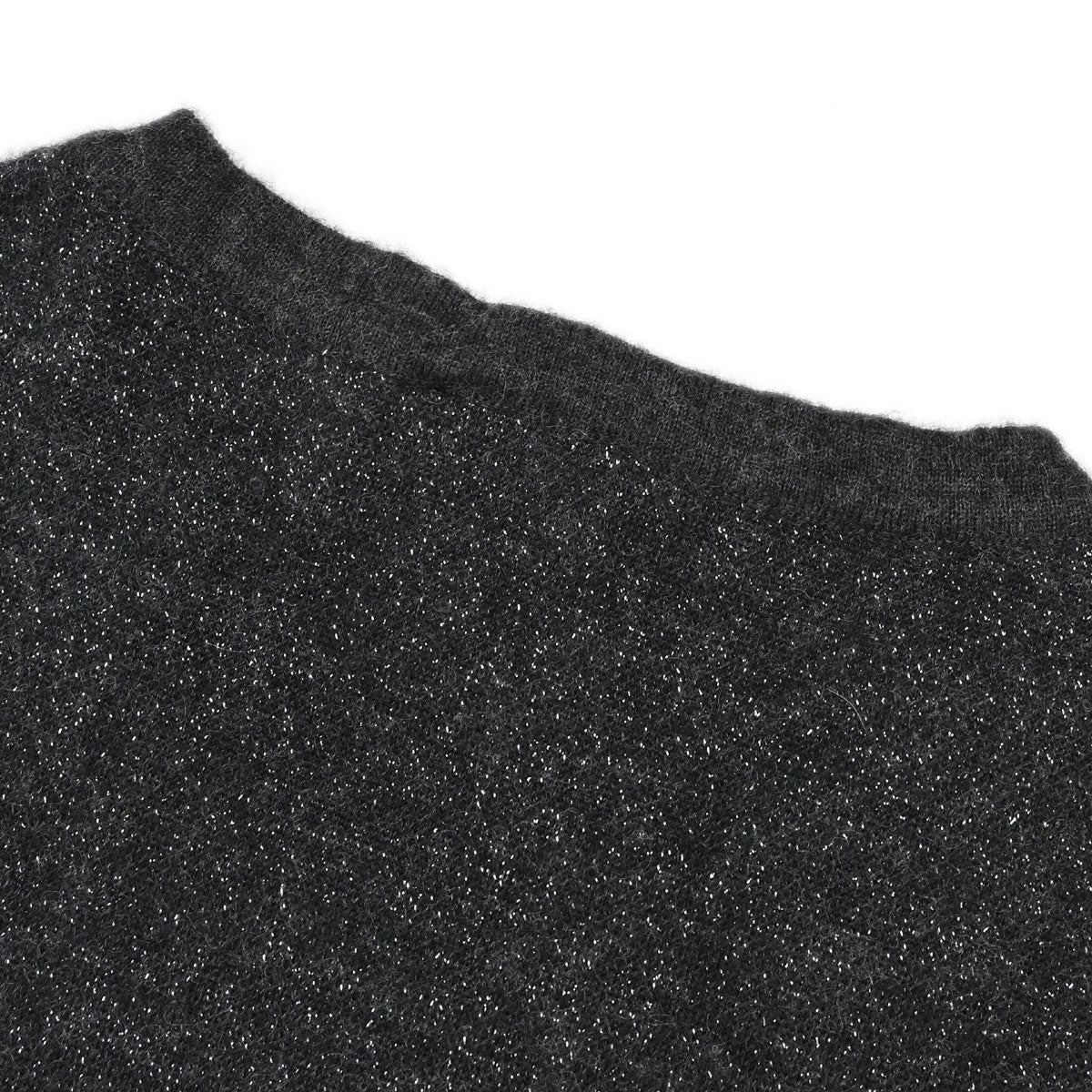 Chanel 2006 Short Sleeve T-shirt Glitter Top Dark Gray #38