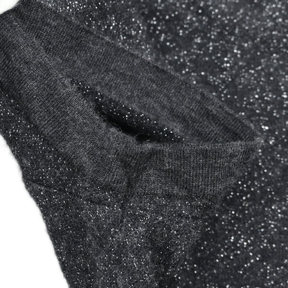 Chanel 2006 Short Sleeve T-shirt Glitter Top Dark Gray #38