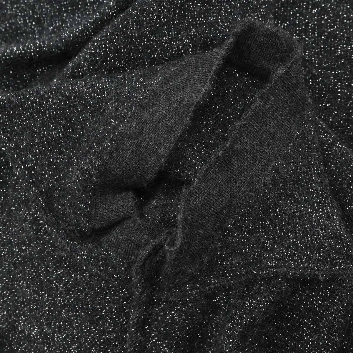 Chanel 2006 Short Sleeve T-shirt Glitter Top Dark Gray #38