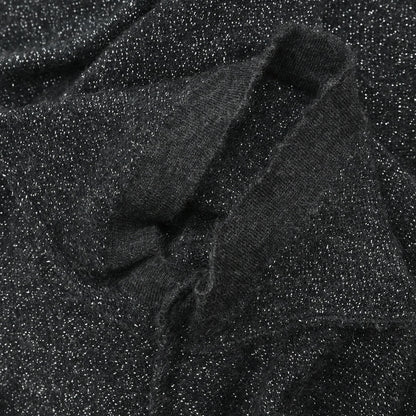 Chanel 2006 Short Sleeve T-shirt Glitter Top Dark Gray #38