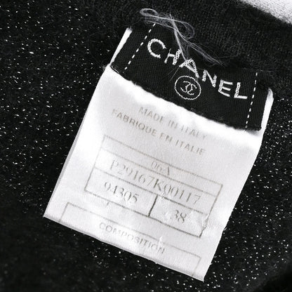 Chanel 2006 Short Sleeve T-shirt Glitter Top Dark Gray #38