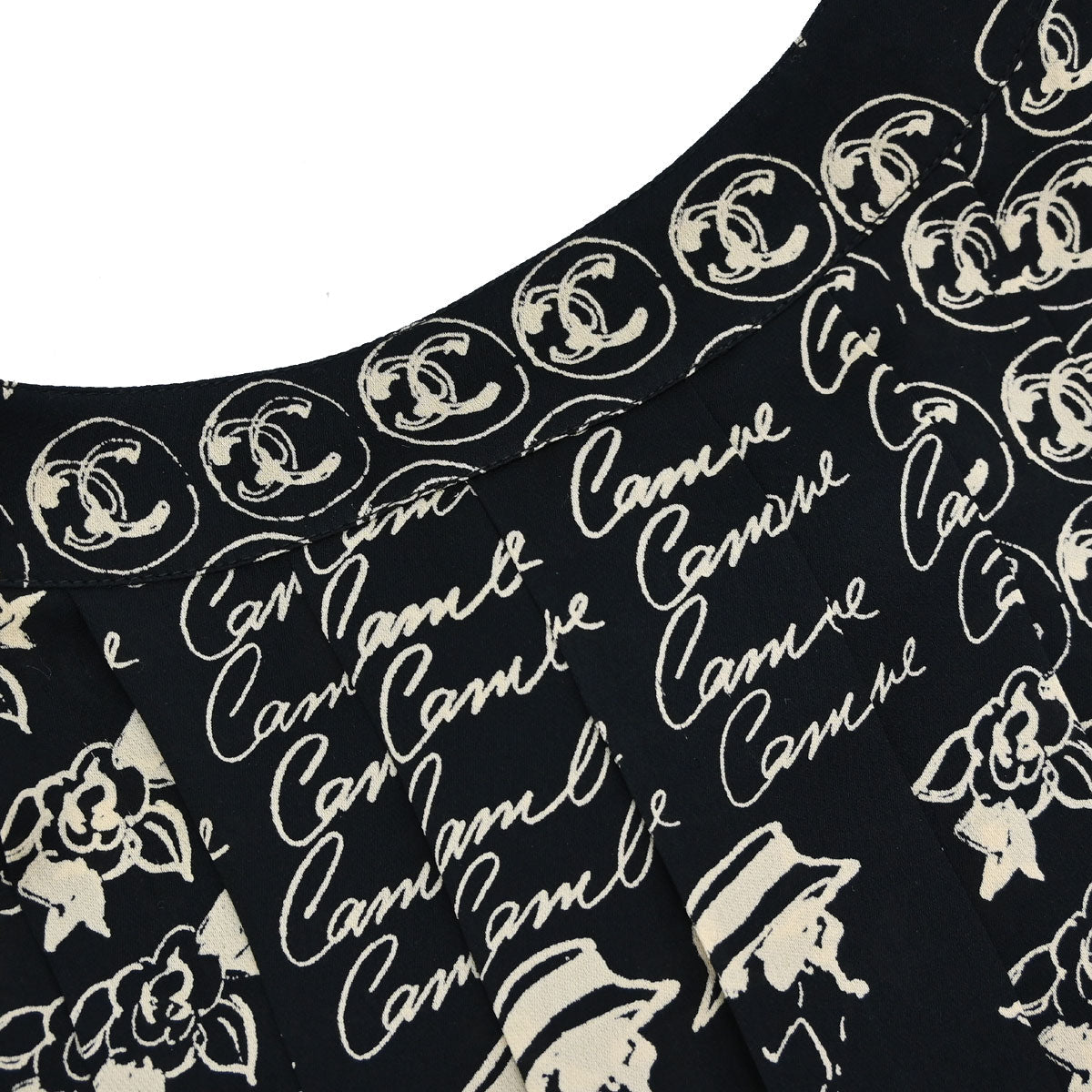 Chanel 2006 Silk Mademoiselle Graphic Print Sleeveless Top #38