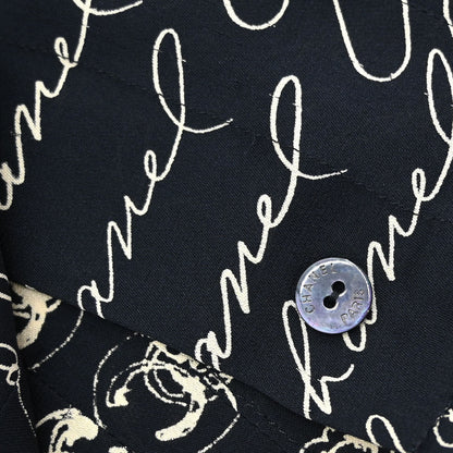 Chanel 2006 Silk Mademoiselle Graphic Print Sleeveless Top #38