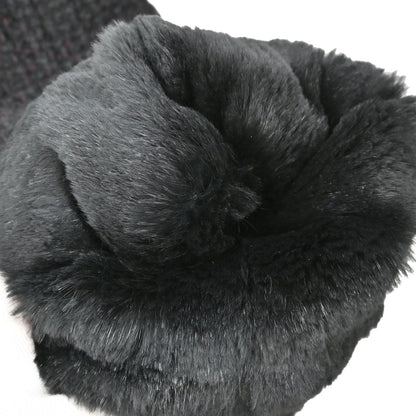 Chanel 2001 Rabbit Fur Trim Tweed A-Line Long Coat #38