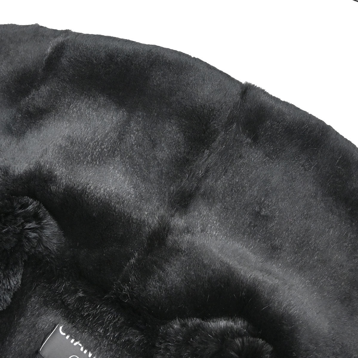 Chanel 2001 Rabbit Fur Trim Tweed A-Line Long Coat #38