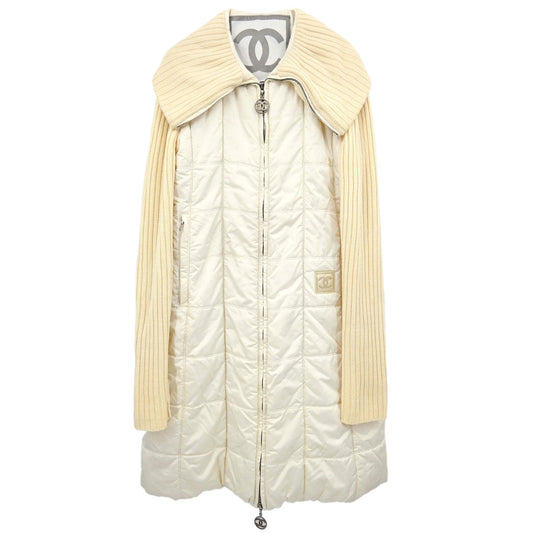 Chanel 2000 Sport Line Zip Up Coat White #40