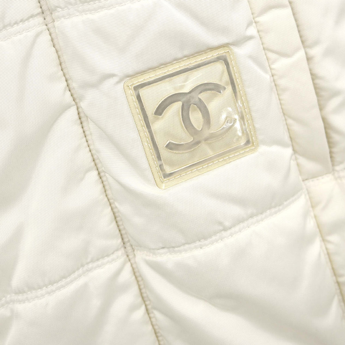 Chanel 2000 Sport Line Zip Up Coat White #40