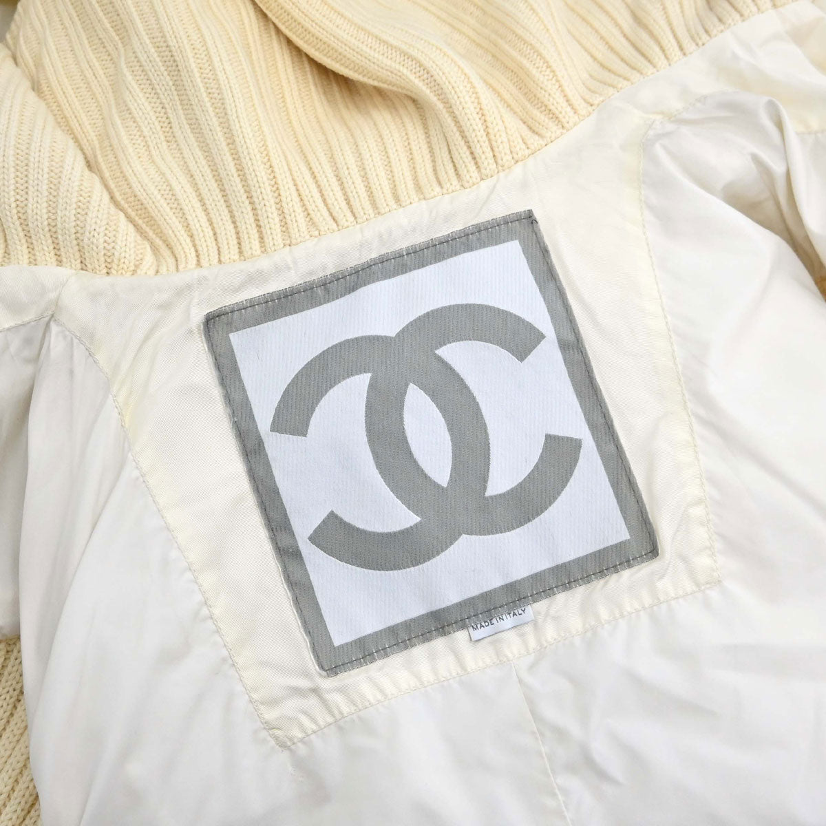 Chanel 2000 Sport Line Zip Up Coat White #40