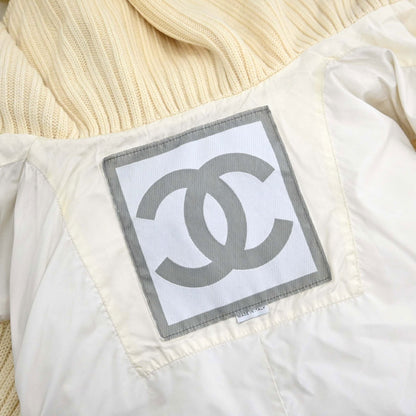 Chanel 2000 Sport Line Zip Up Coat White #40
