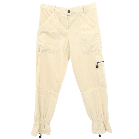 Chanel Sport Line Long Pants Corduroy Ivory #38