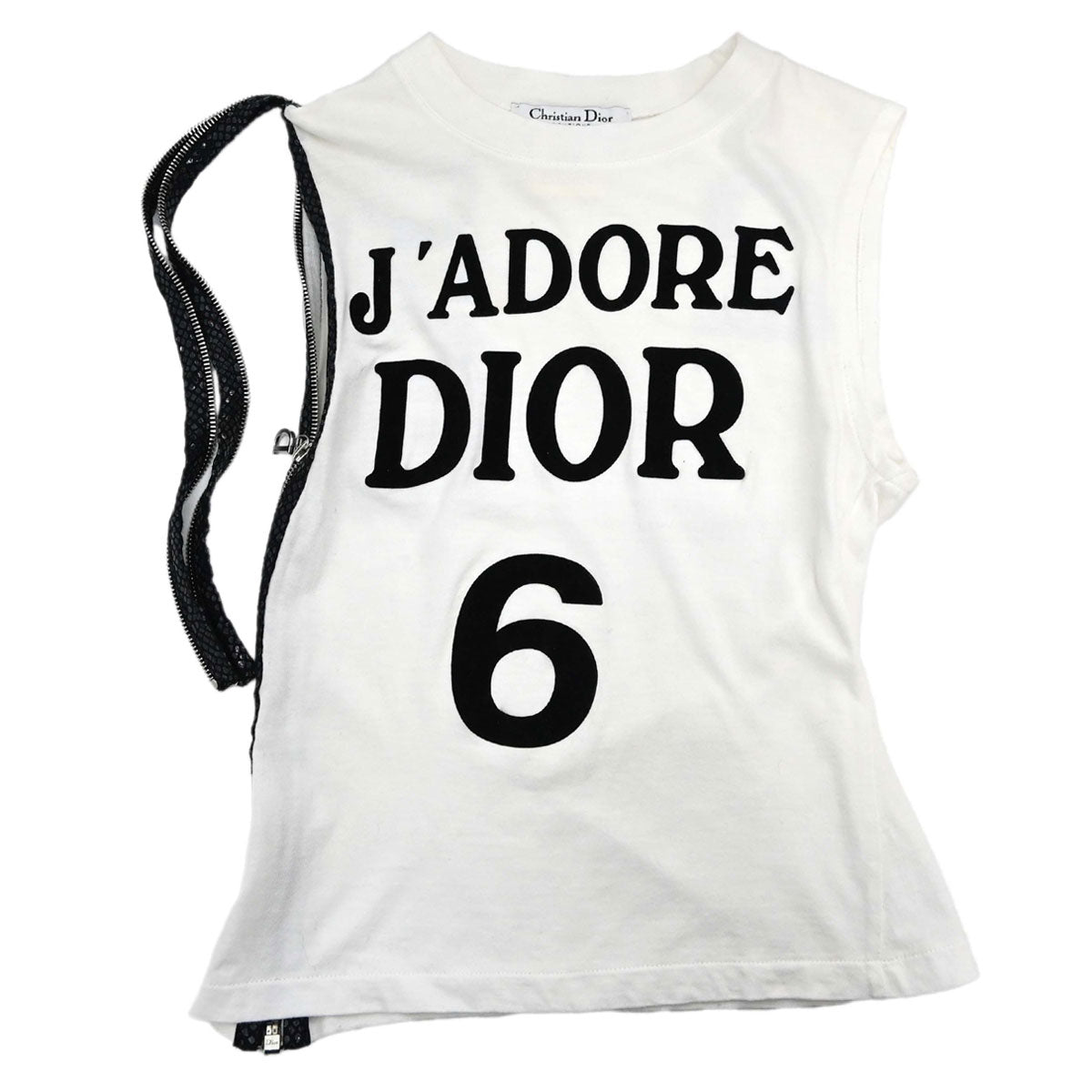 Christian Dior 2001 John Galliano J'ADORE DIOR Zipper Tank Top #36