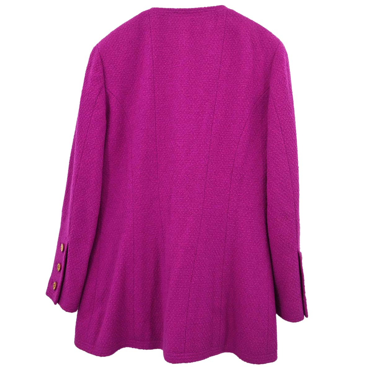 Chanel Collarless Tweed Jacket Pink #38