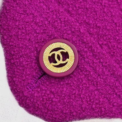 Chanel Collarless Tweed Jacket Pink #38
