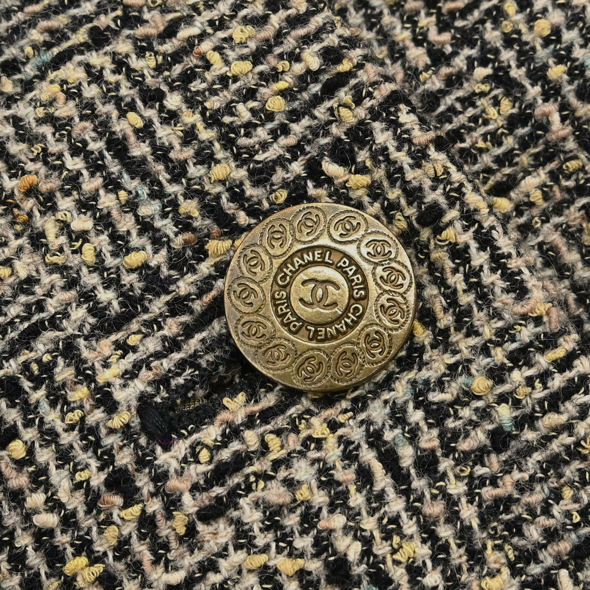 Chanel 1997 Single Breasted Tweed Jacket Brown #38