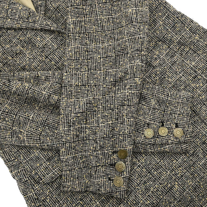 Chanel 1997 Single Breasted Tweed Jacket Brown #38