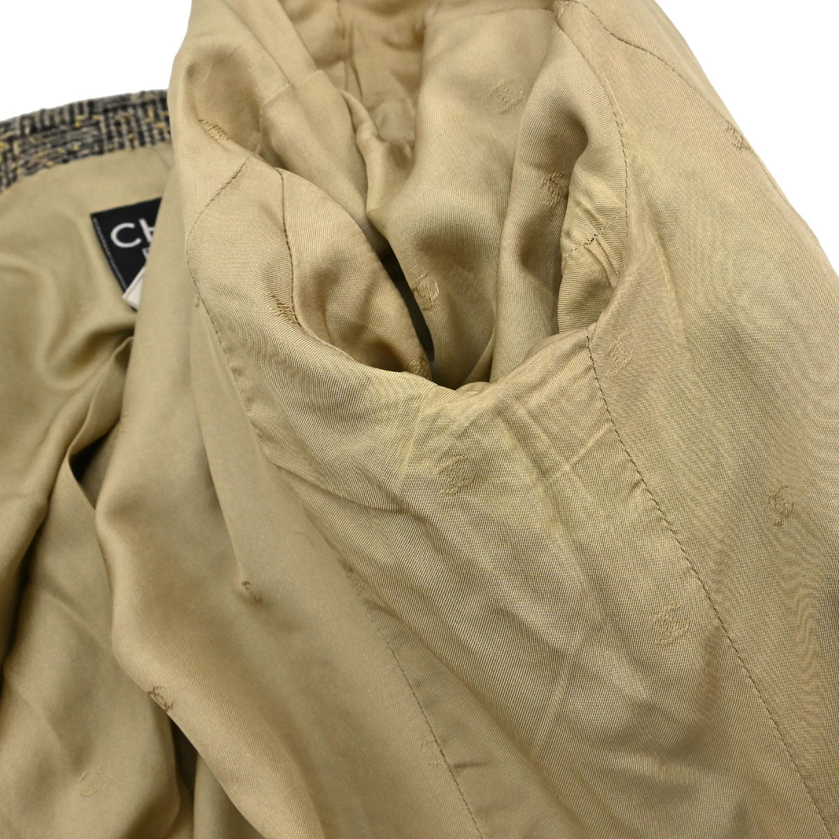 Chanel 1997 Single Breasted Tweed Jacket Brown #38
