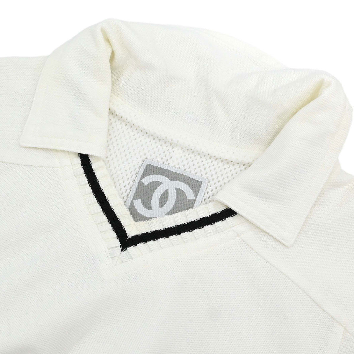 Chanel 2004 Sport Line Short Sleeve Top White #34