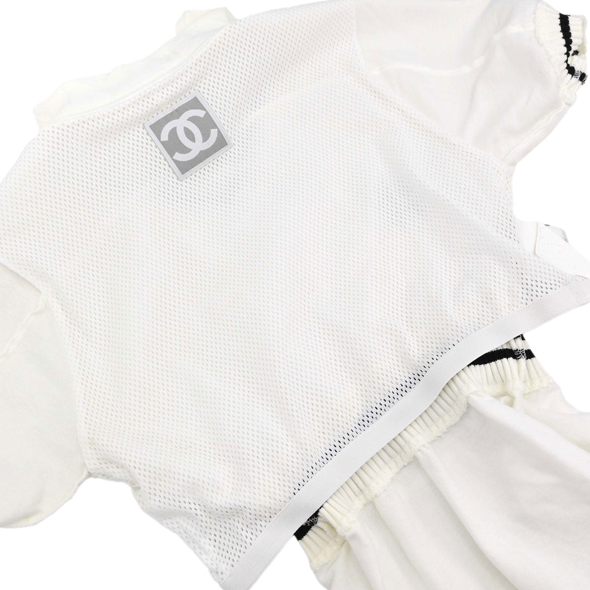 Chanel 2004 Sport Line Short Sleeve Top White #34