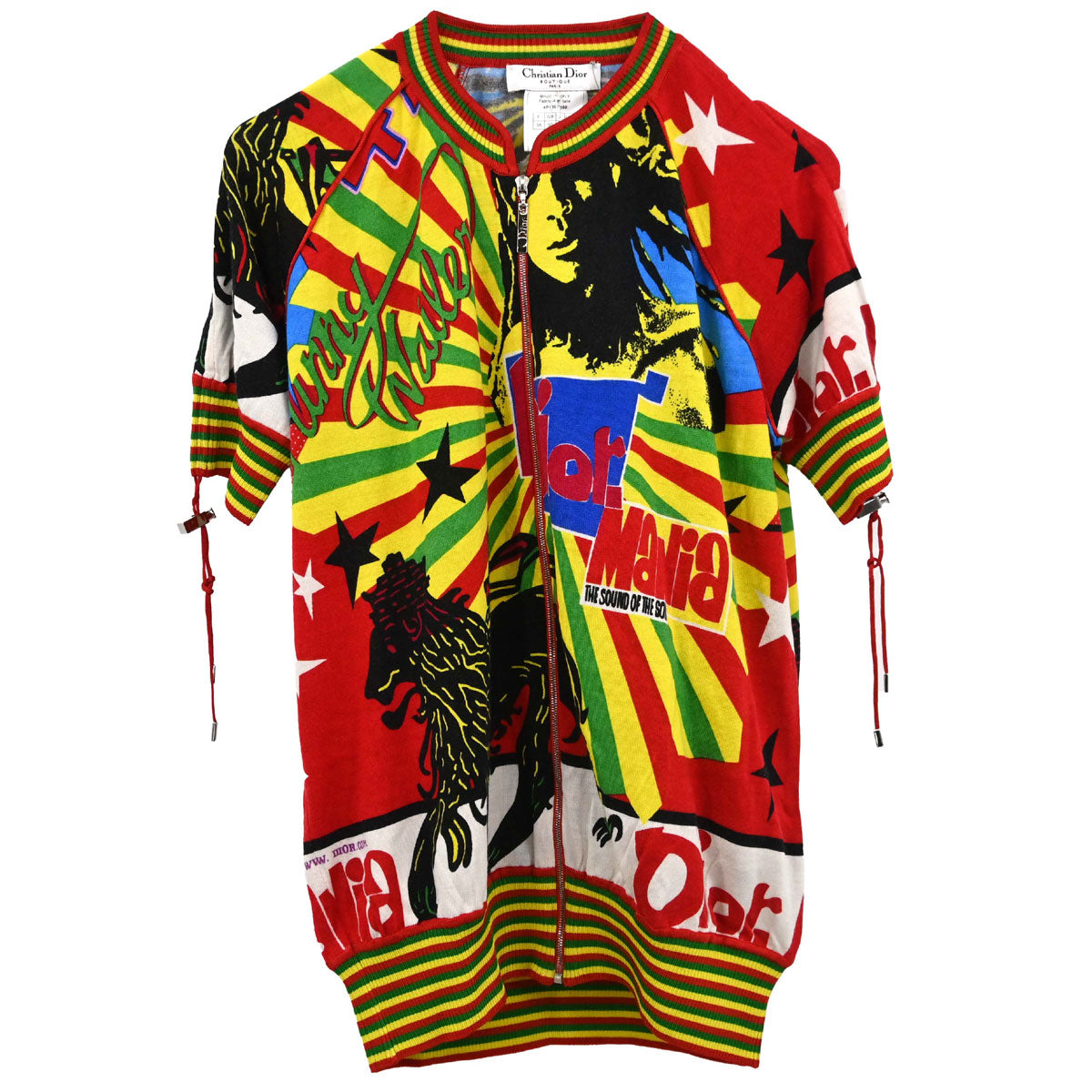 Christian Dior 2004 Dior Mania Short Sleeve Top Rasta-Color #38